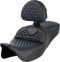 SADDLEMEN RoadSofa™ Seat - Honeycomb - Blue Stitch - with Backrest - FLH/FLT '08-'23 808-07B-189B1