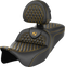 SADDLEMEN RoadSofa™ Seat - Honeycomb - Gold Stitch - with Backrest - FLH/FLT '08-'23 808-07B-189B7