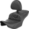 SADDLEMEN Roadsofa™ Seat - with Backrest - Honeycomb - FLTR/FLHX '23-'24 823-07-189B0