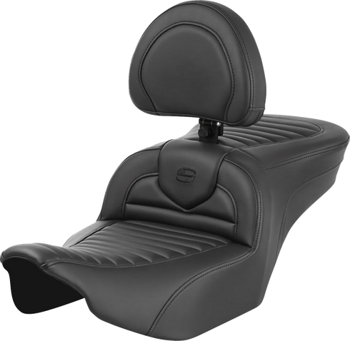 SADDLEMEN Roadsofa™ Seat - with Backrest - Tuck-n-Roll - FLTR/FLHX '23-'24 823-07-202B0