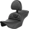 SADDLEMEN Roadsofa™ Seat - with Backrest - Tuck-n-Roll - Carbon Fiber - FLTR/FLHX '23-'24 823-07-204B0