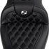 SADDLEMEN Roadsofa™ Seat - with Backrest - Silver Stitch - FL '08-'23 808-07B-182B5