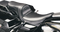 LE PERA Daytona 2-Up Seat - Without Backrest - Smooth - Black - FLH/FLT '02-'07 LH-567