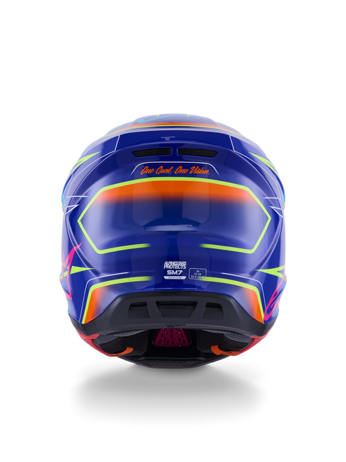 ALPINESTARS Sm7 Cast Helmet Blue/Pnk/Ylw Fluo Glossy Xl - 482-00193X