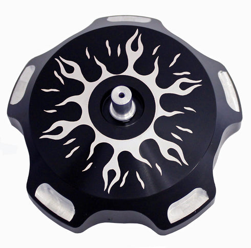 MODQUAD Billet Gas Cap (Black Flames) - 28-41248