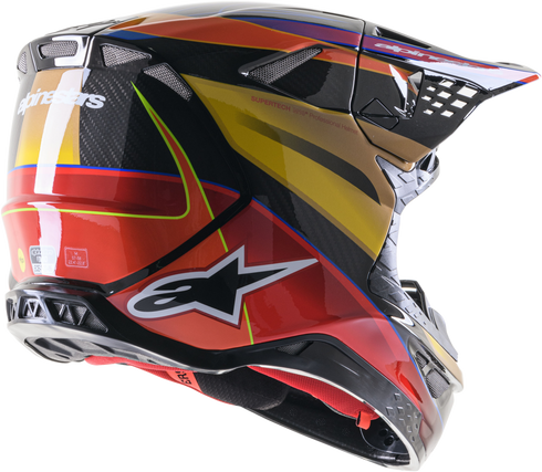 ALPINESTARS Supertech S M10 Era Helmet Gold Ylw/Rio Red Glossy 2x - 482-90292X