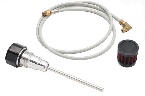 V-Twin Oil Tank Vented Dipstick Black - 40-0068