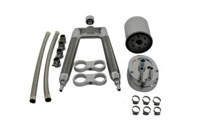 V-Twin Oil Cooler Kit Dual Tube Vertical Type - 40-0343