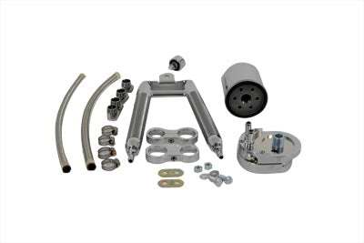 V-Twin Oil Cooler Kit Dual Tube Vertical Type - 40-0344