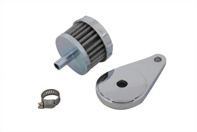 V-Twin Chrome Crankcase Breather Assembly - 40-0356
