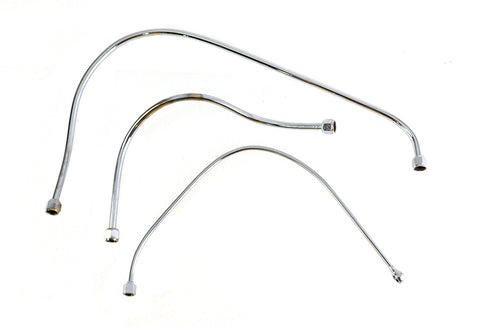 V-Twin Chrome Oil Line Set - 40-0372