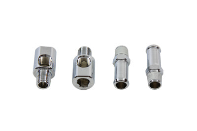 V-Twin Allen Oil Pump Fitting Set Chrome - 40-0577