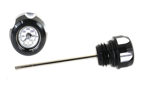 Wyatt Gatling M8 Black and Machined Oil Temperature Dipstick - 40-0634