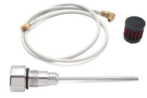 V-Twin Oil Tank Vented Dipstick Polished - 40-0643