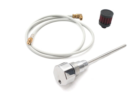 V-Twin Oil Tank Vented Dipstick Polished - 40-0643