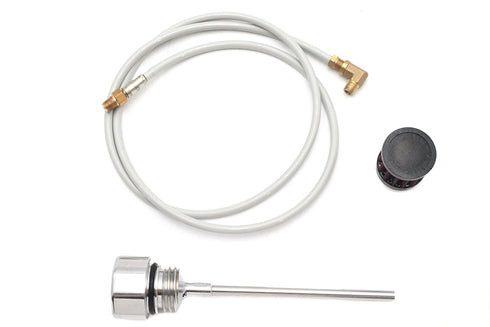 V-Twin M8 Oil Tank Vented Dipstick Polished - 40-0644