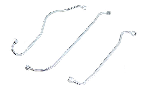 V-Twin U/UL Oil Line Set Zicad Plated - 40-0647