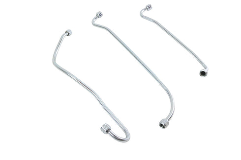 V-Twin U/UL Oil Line Set Zicad Plated - 40-0647