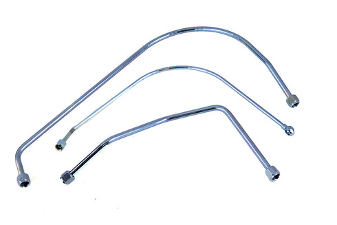 V-Twin 45 W/G Oil Line Set Zicad Plated - 40-0649