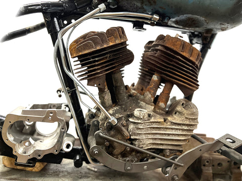 V-Twin 45 W/G Oil Line Set Zicad Plated - 40-0649