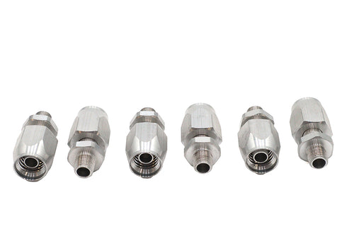 Wyatt Gatling 3/8 inch Oil Line Fittings Zinc Plated - 40-0983