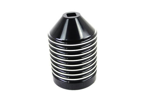V-Twin Finned Black Anodized Oil Filter Kit with Raw Accents - 40-0988