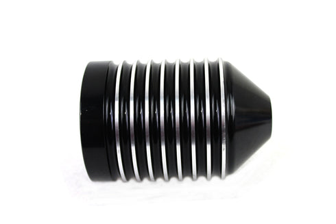 V-Twin Finned Black Anodized Oil Filter Kit with Raw Accents - 40-0988