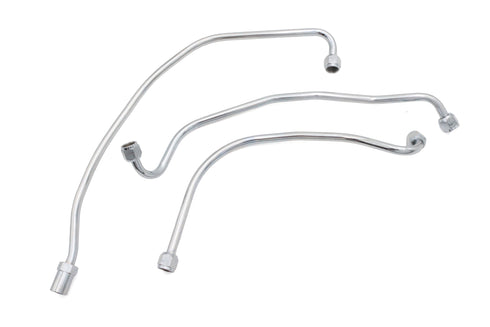 V-Twin Chrome Oil Line Set - 40-1295