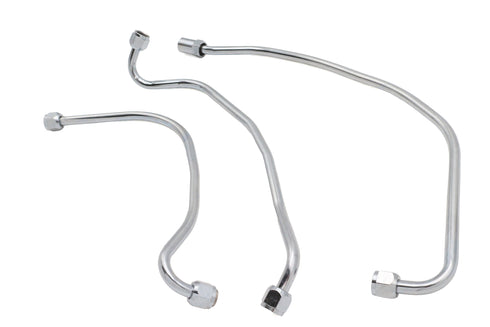 V-Twin Chrome Oil Line Set - 40-1295