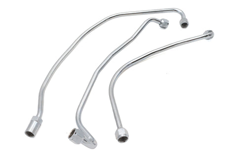 V-Twin Chrome Oil Line Set - 40-1295