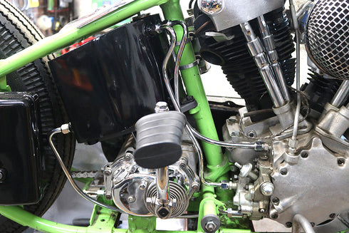 V-Twin Chrome Oil Line Set - 40-1766