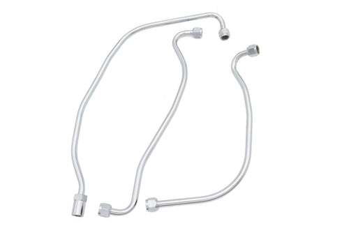 V-Twin Chrome Oil Line Set - 40-1766