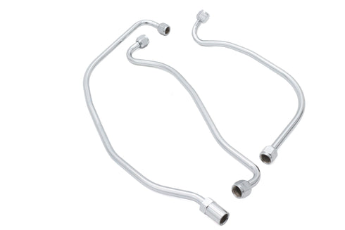 V-Twin Chrome Oil Line Set - 40-1766