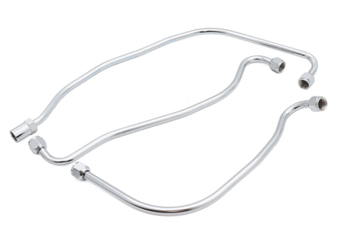 V-Twin Chrome Oil Line Set - 40-1766
