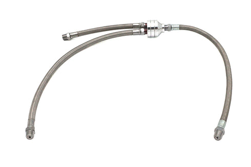 V-Twin Stainless Steel OHO Top Oil Line - 40-1875