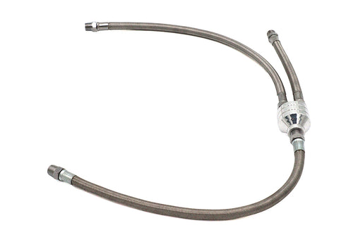 V-Twin Stainless Steel OHO Top Oil Line - 40-1875