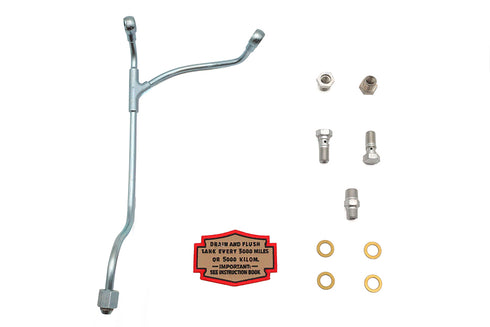 V-Twin Knucklehead Banjo Oil Line Kit Zicad Plated - 40-2102