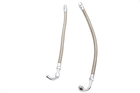 V-Twin Big Twin Oil Line Set 3 Piece Stainless Steel - 40-2531