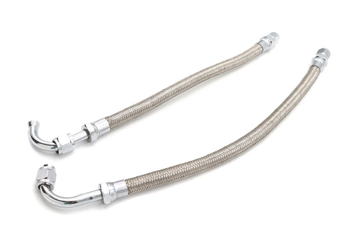 V-Twin Big Twin Oil Line Set 3 Piece Stainless Steel - 40-2531