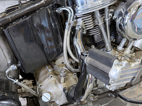 V-Twin Big Twin Oil Line Set 3 Piece Stainless Steel - 40-2531