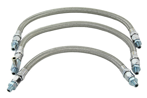V-Twin Stainless Steel Oil Line Set 3 Piece - 40-9995