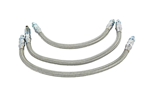 V-Twin Stainless Steel Oil Line Set 3 Piece - 40-9995