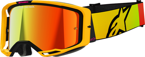 ALPINESTARS GOGGLES Vision 8 Goggle - Corp - Yellow/Pink - Red Mirror Lens 5101625-5023