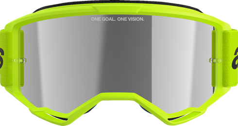 ALPINESTARS GOGGLES Vision 3 Goggle - Wordmark - Yellow Fluo - Silver Mirror Lens 5103225-5299