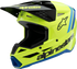 ALPINESTARS Youth SM3 Helmet - Radium - Gloss Yellow Fluo/Black/Blue - Small 8301825-5017-YS