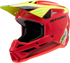 ALPINESTARS Youth SM3 Helmet - Fray - Gloss Red/Yellow Fluo/Black - Large 8301625-3051-YL