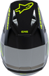 ALPINESTARS Youth SM3 Helmet - Radium - Matte Gray/Black/Yellow Fluo - Medium 8301825-9510-YM