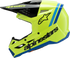 ALPINESTARS Youth SM3 Helmet - Radium - Gloss Yellow Fluo/Black/Blue - Large 8301825-5017-YL