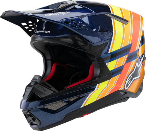 ALPINESTARS Supertech M10 Helmet - TLD Edition 25 - MIPS? - Gloss Dark Blue/Orange/Yellow/Fluo Red - XL 8300225-7156-XL