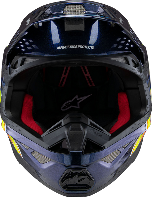 ALPINESTARS Supertech M10 Helmet - TLD Edition 25 - MIPS? - Gloss Dark Blue/Orange/Yellow/Fluo Red - Medium 8300225-7156-M
